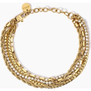 Pulsera dorada con tres cadenas KIDULT 831030