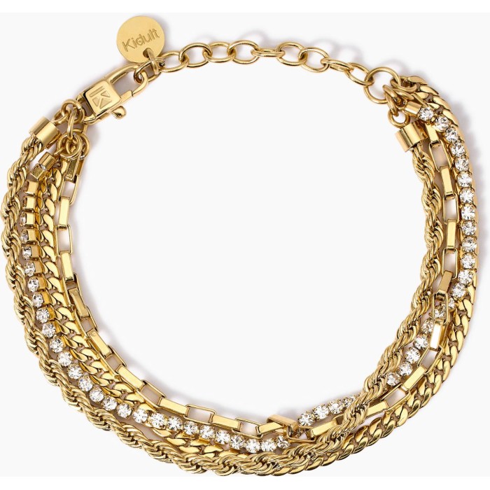 Pulsera dorada con tres cadenas KIDULT 831030