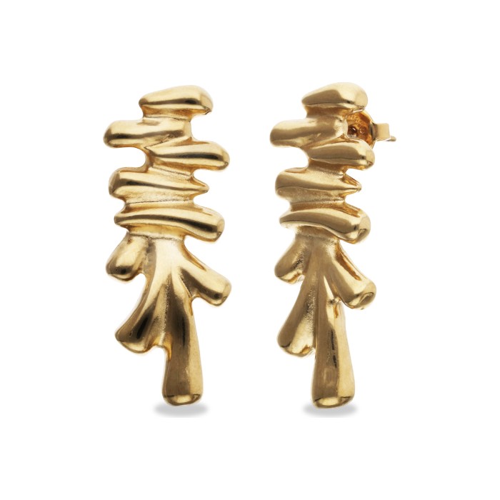 Pendientes Raíces UNOde50 PEN1070ORO0000U