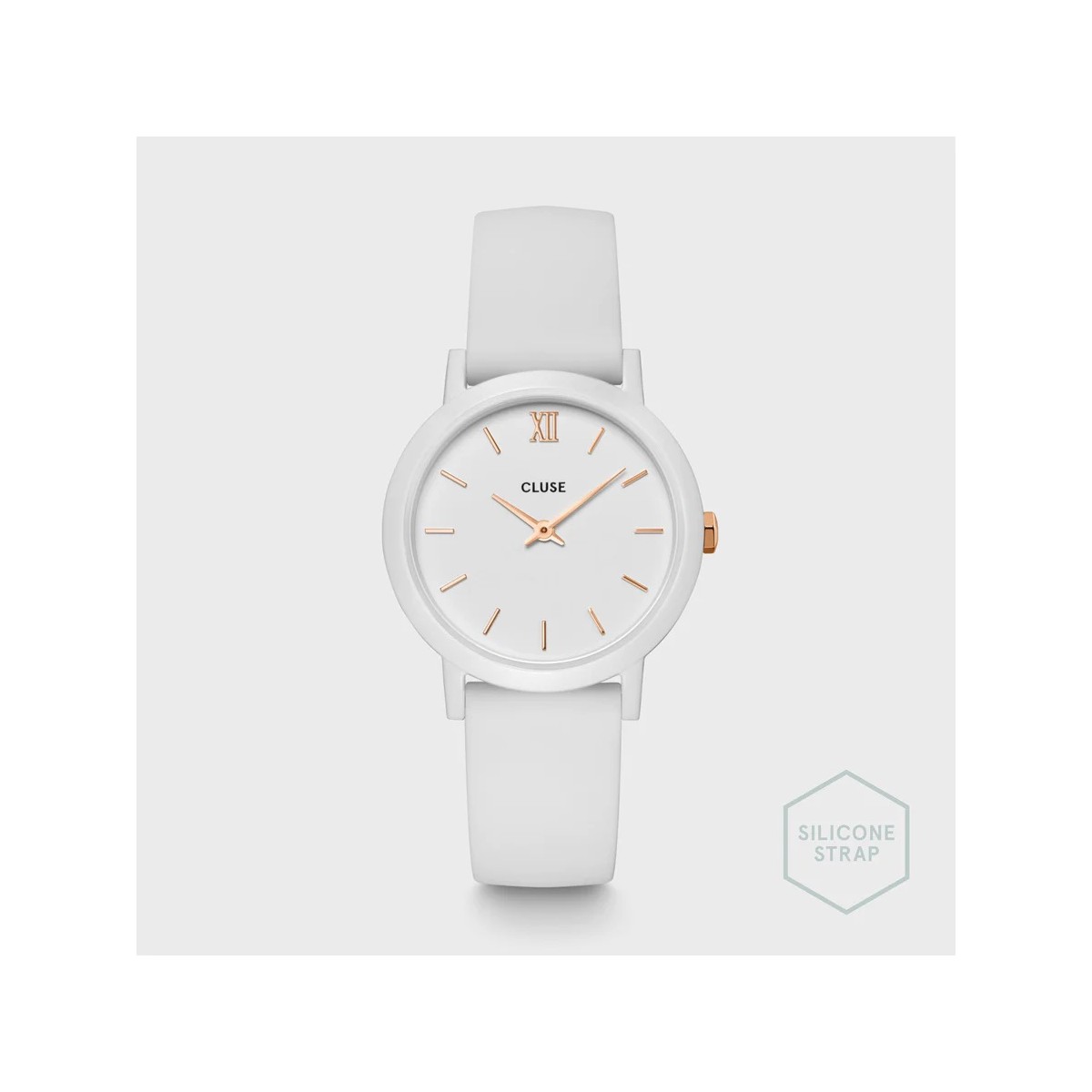 Reloj de mujer CLUSE Minuit Nylon White, Rose Gold Colour CW11603