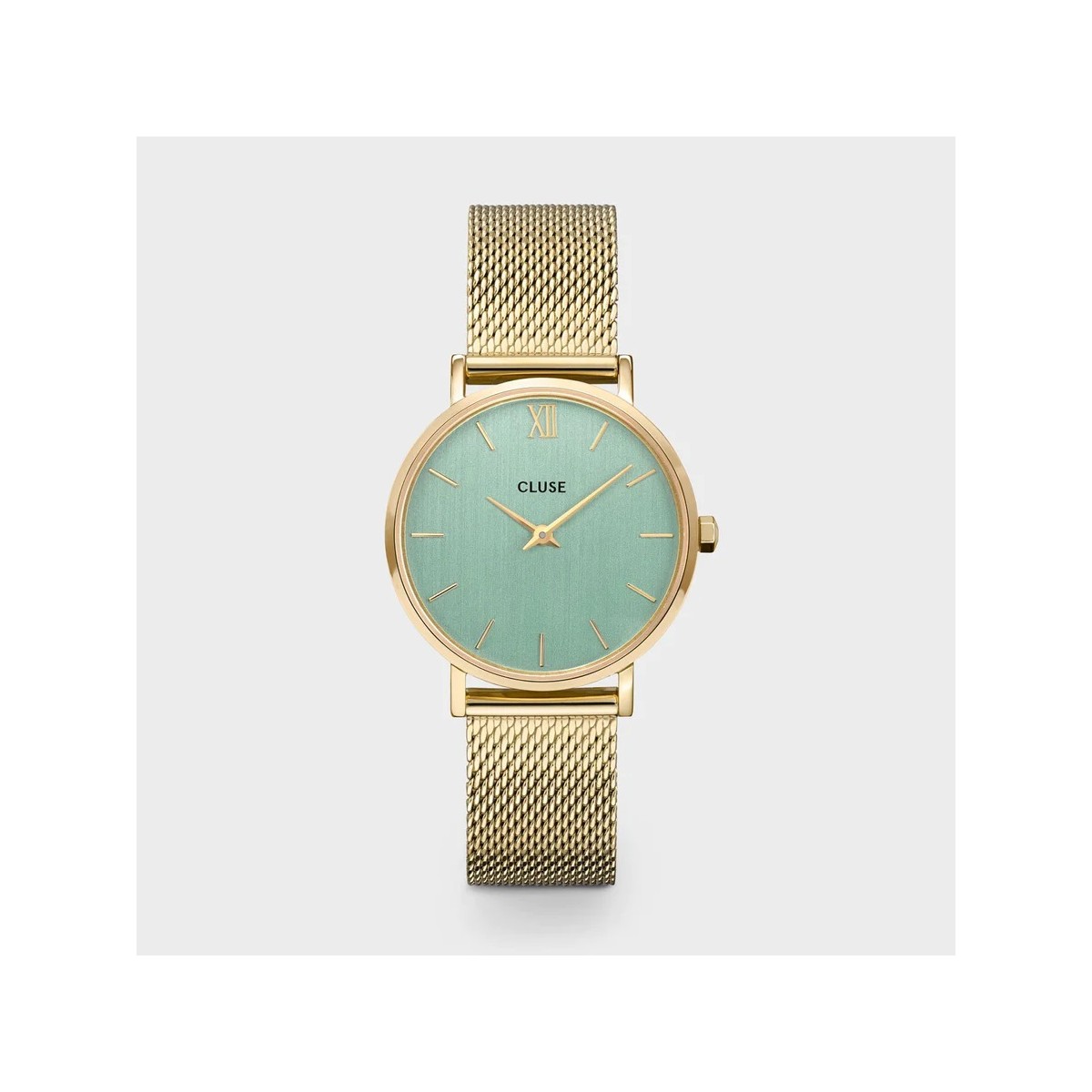 Reloj de mujer CLUSE Minuit Mesh Green, Gold Colour CW0101203030