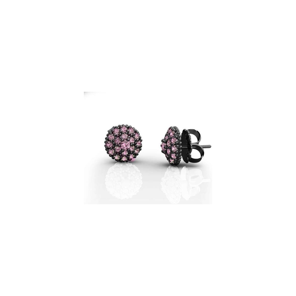 Pendientes plata y circonitas rosas BOHEMME 7ETE025E